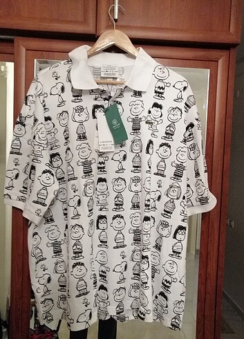 Lacoste Peanuts Polo Yaka XXL BEDEN Erkek T-Shirt - Görsel 8
