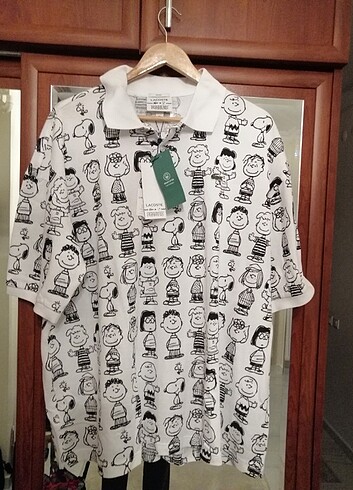 Lacoste Peanuts Polo Yaka XXL BEDEN Erkek T-Shirt - Görsel 10