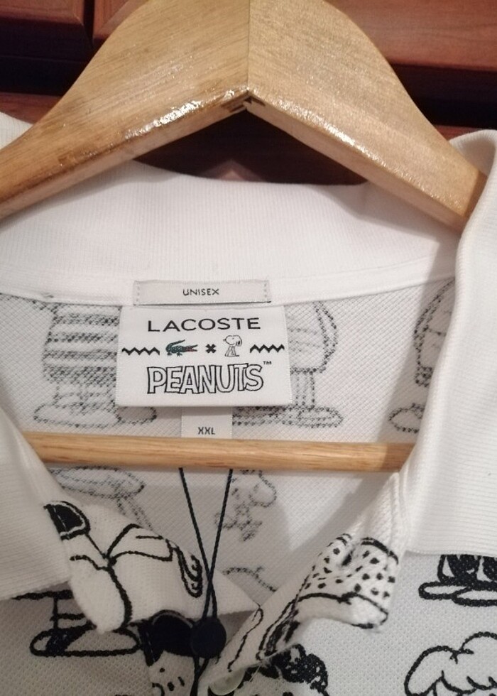 Lacoste Peanuts Polo Yaka XXL BEDEN Erkek T-Shirt - Görsel 5
