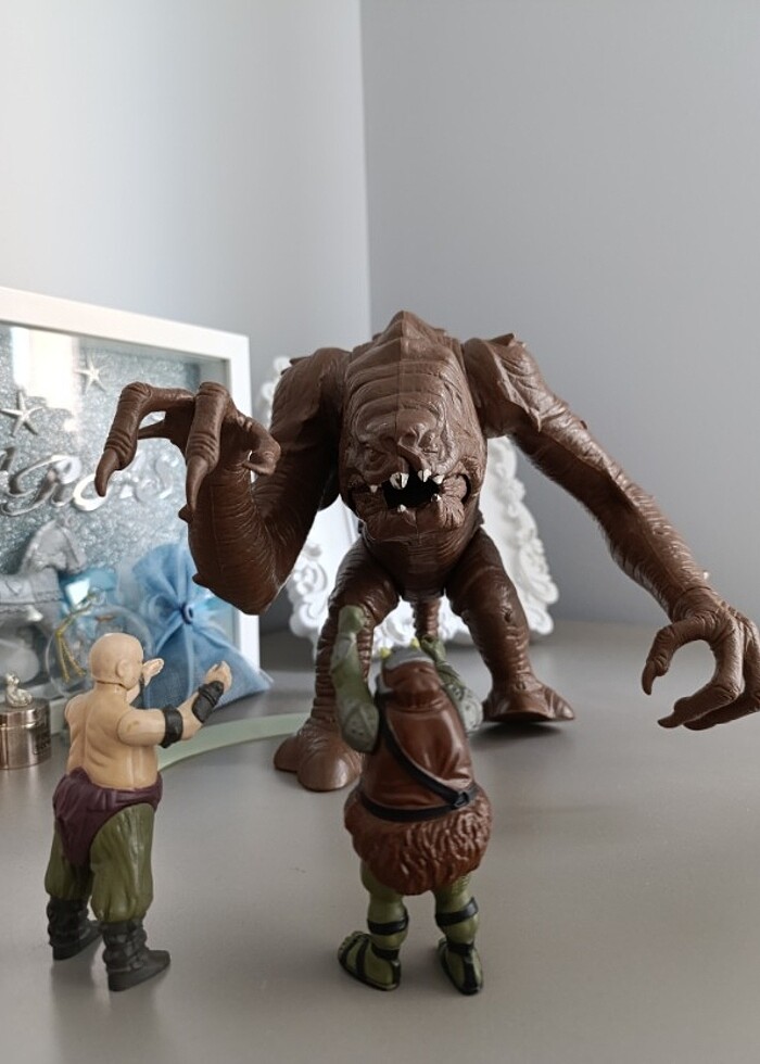 Star Wars ROTJ 1984 Kenner Palitoy Rancor Monster & Keeper & Gam - Görsel 2