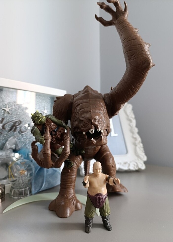 Star Wars ROTJ 1984 Kenner Palitoy Rancor Monster & Keeper & Gam - Görsel 3