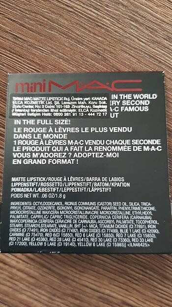 Beden Mac Ruj / Matte Lipstick