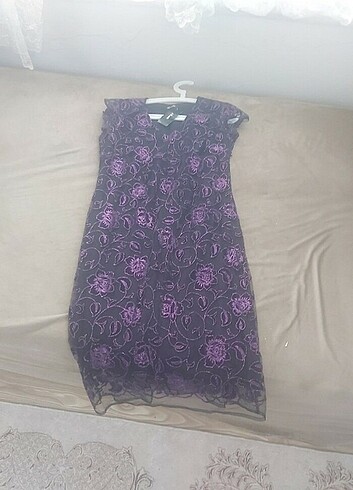 xl Beden mor Renk Sıfır xl beden pelerinli elbise 