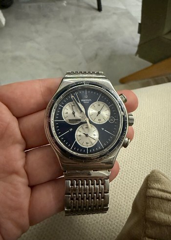 Gri Swatch Erkek Klasik Kol Saati - Görsel 4