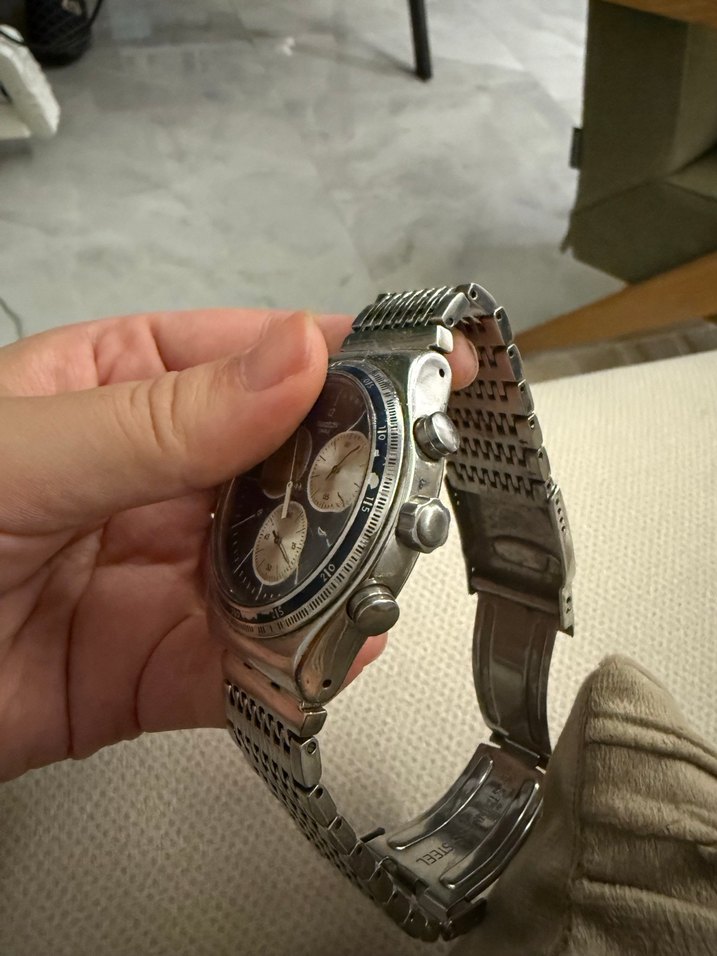 Gri Swatch Erkek Klasik Kol Saati - Görsel 5