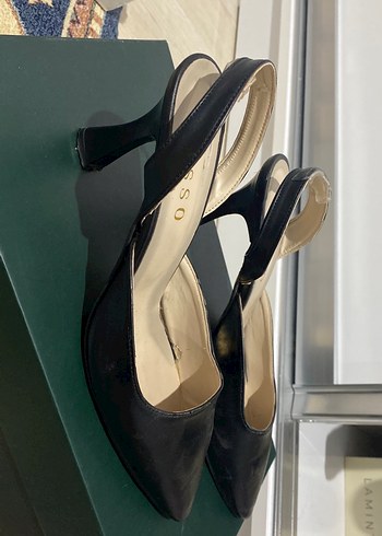 Siyah Stiletto Topuklu Klasik Kadın Ayakkabı - Görsel 2