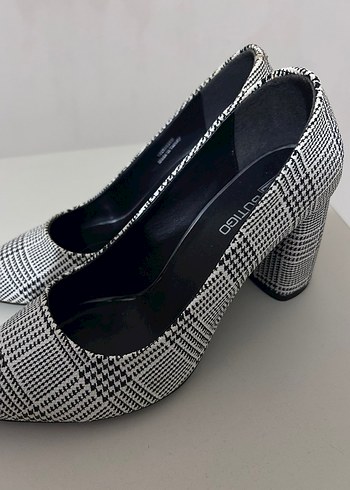 Butigo Ekose Desenli Kadın Topuklu Ayakkabı - Görsel 3