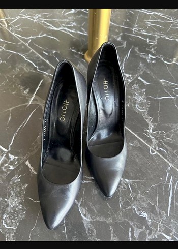 Siyah Tokalı Stiletto Topuklu Kadın Ayakkabı - Görsel 4