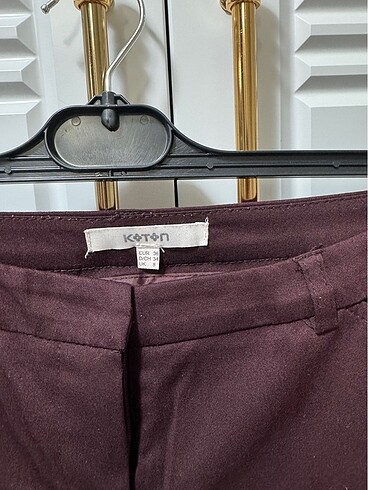 36 Beden Koton bordo kumaş pantolon