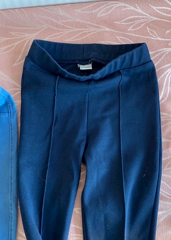 Koyu Mavi Ve Açık Mavi Kumaş Tayt Pantolon - Görsel 4