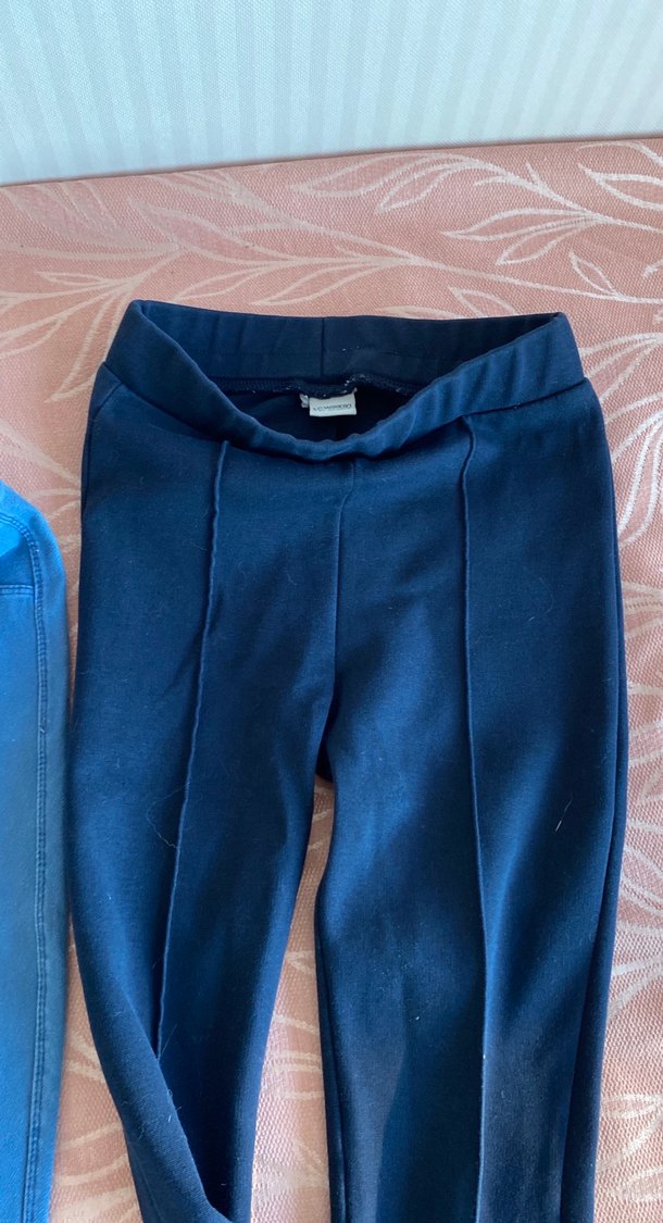 Koyu Mavi Ve Açık Mavi Kumaş Tayt Pantolon - Görsel 4