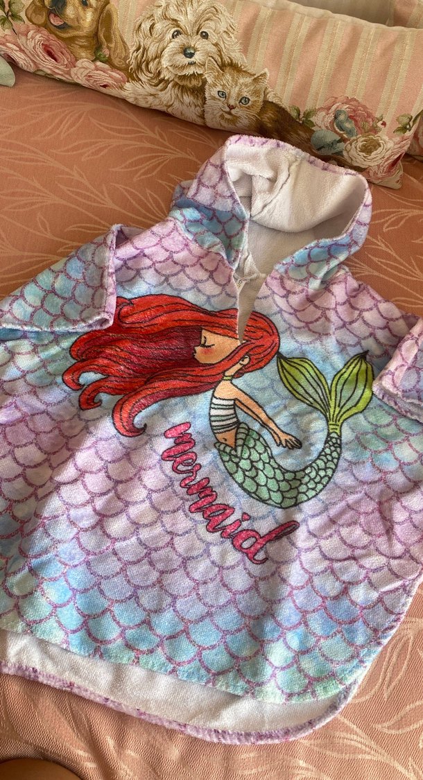 Kız Çocuk Kapüşonlu Plaj Havlusu - Görsel 3