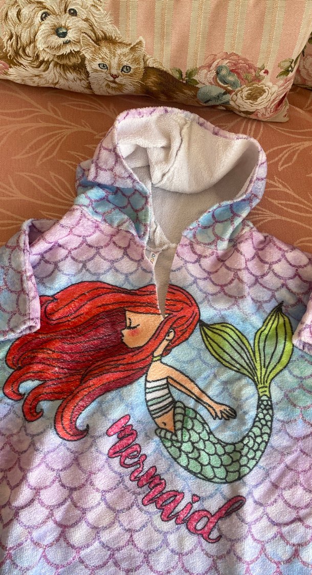 Kız Çocuk Kapüşonlu Plaj Havlusu - Görsel 2