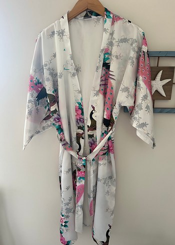 Bohem Uzun Desenli Kadın Kimono