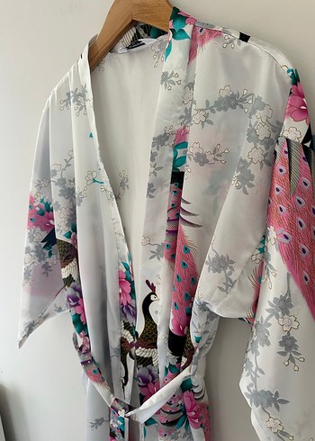 Diğer Bohem Uzun Desenli Kadın Kimono