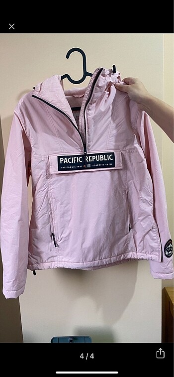 s Beden pembe Renk Pull&bear içi peluş yapmurluk