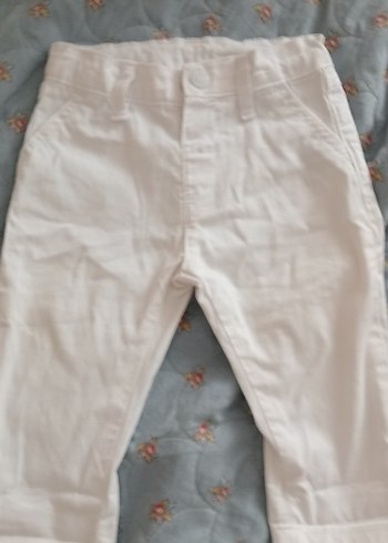 Erkek Çocuk Beyaz Regular Fit Pantolon