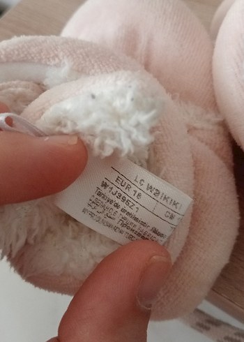18 Beden kız bebek peluş patik ayakkabı