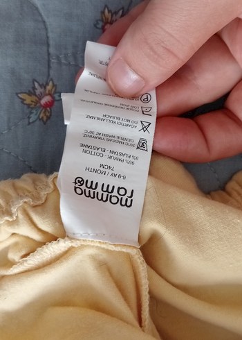 6 Ay Beden Sarı mammaramma Bebek Kız Tulum