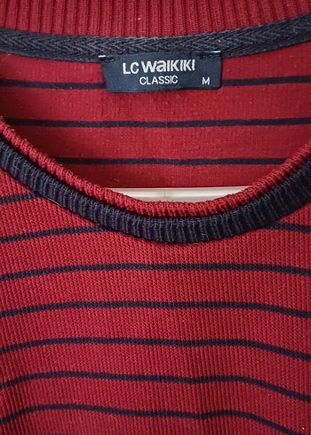 LC Waikiki Koyu Kirmizi Cizgili Kazak