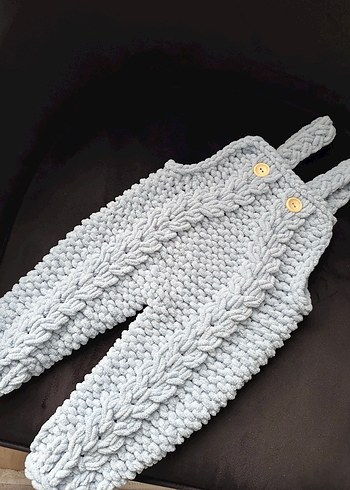 Bebe Mavisi Örgü bebek Tulum - Görsel 4