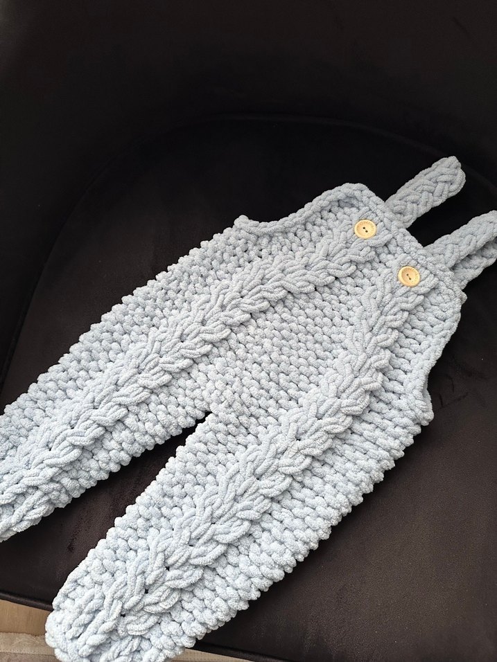 Bebe Mavisi Örgü bebek Tulum - Görsel 4