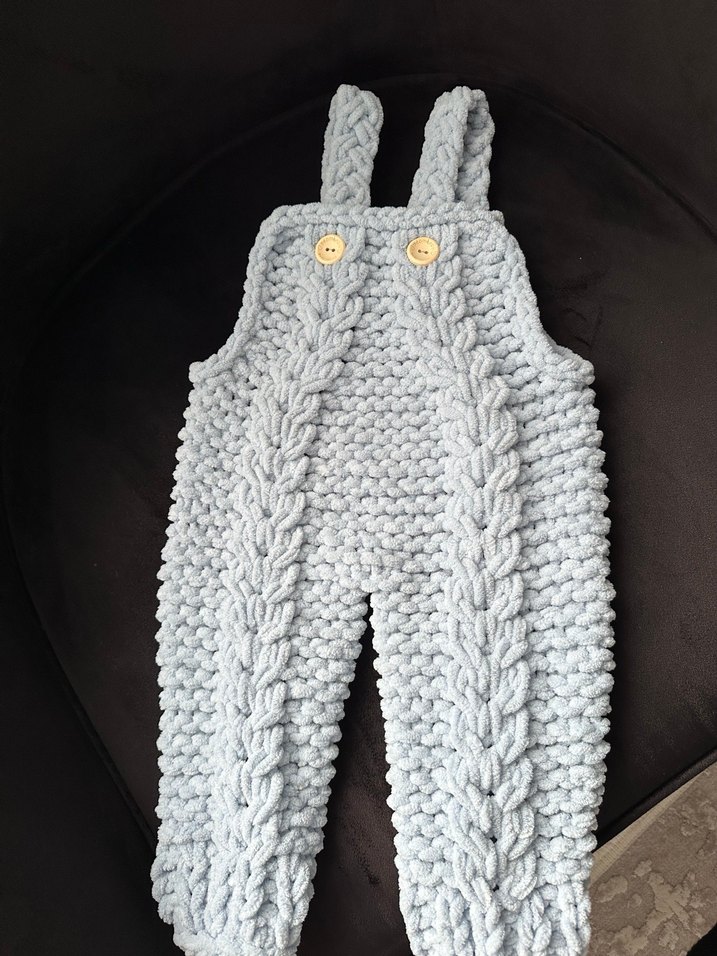 Bebe Mavisi Örgü bebek Tulum - Görsel 3