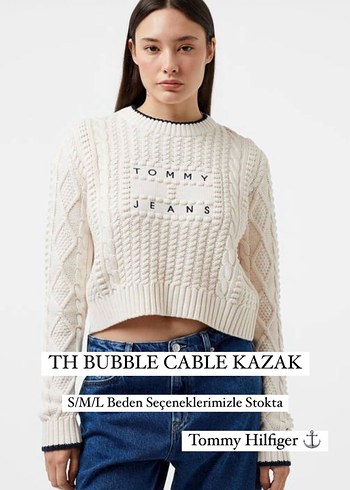 Beyaz Örgü Kadın Kazak