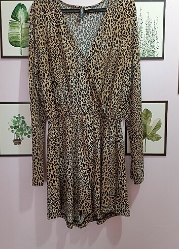Leopar tulum elbise