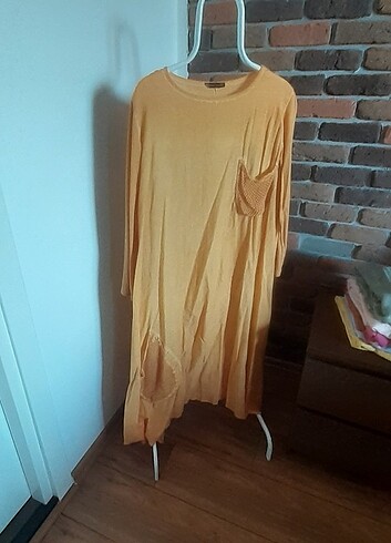 Şile bezi dantelli cepli elbise  - Görsel 2