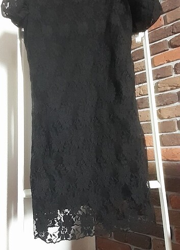 Mini dantelli balon kol elbise - Görsel 6