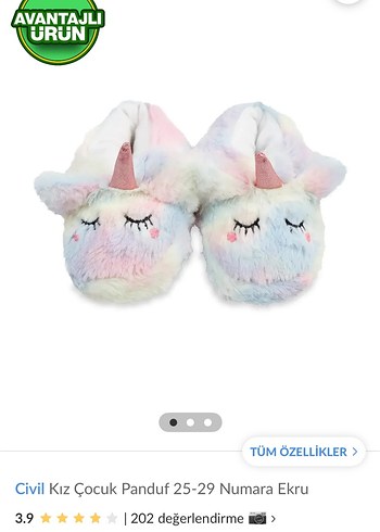 Civil Civil Peluş Unicorn Panduf