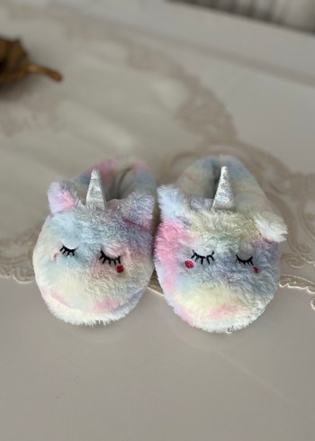 25 Beden çeşitli Renk Civil Peluş Unicorn Panduf