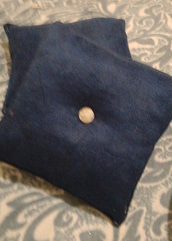 Koyu Mavi Bohem Tarzı Dekoratif Yastık - Görsel 3