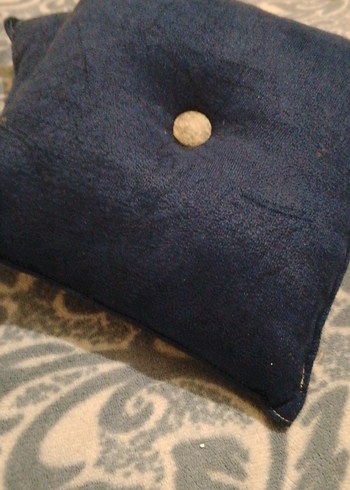 Koyu Mavi Bohem Tarzı Dekoratif Yastık - Görsel 4