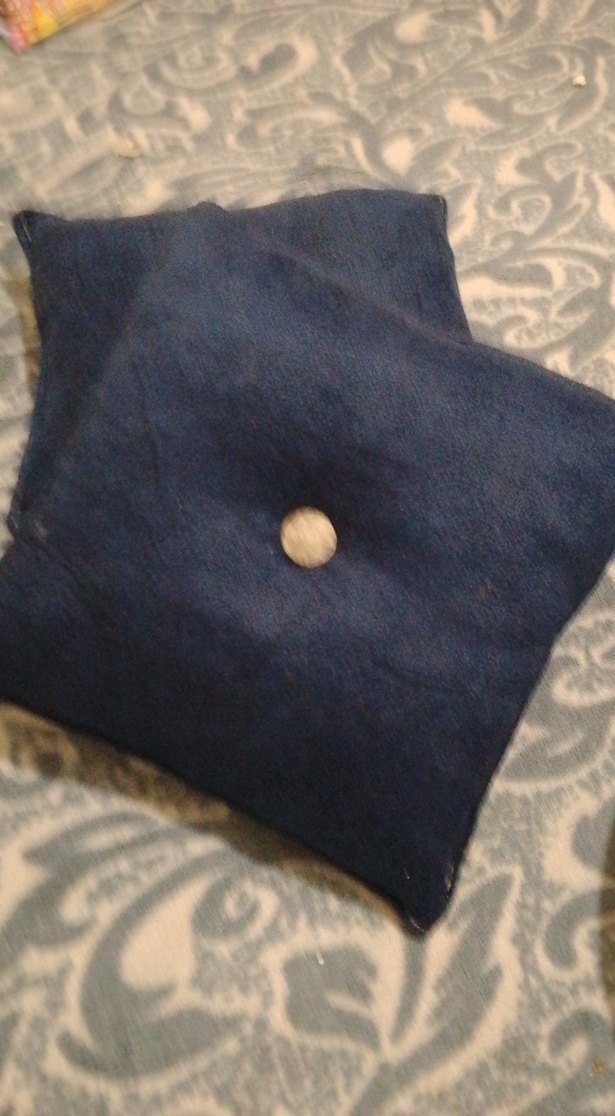 Koyu Mavi Bohem Tarzı Dekoratif Yastık - Görsel 3