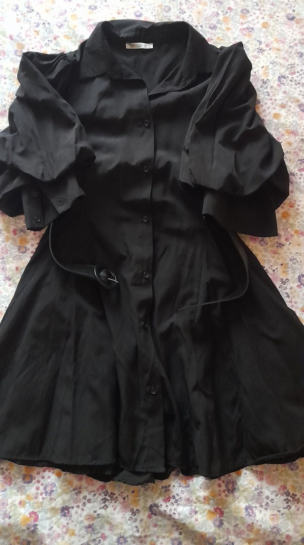 Siyah Gotik Mini Kadın Elbise - Görsel 2