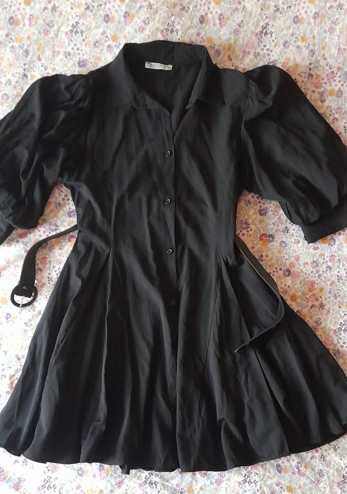 Siyah Gotik Mini Kadın Elbise - Görsel 3