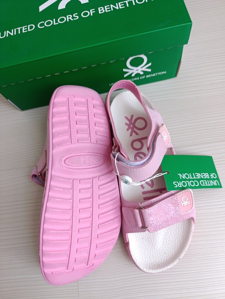 United Colors of Benetton Pembe Kız Çocuk Sandalet - Görsel 3