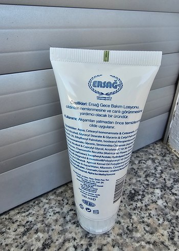 Diğer Ersag Gece Bakım Losyonu 100 ml