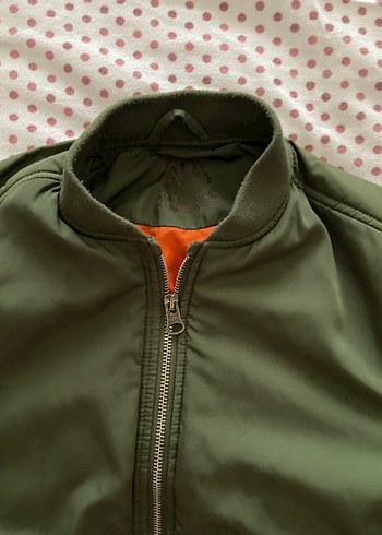 Kadın Haki Fermuarlı Ceket - Görsel 3