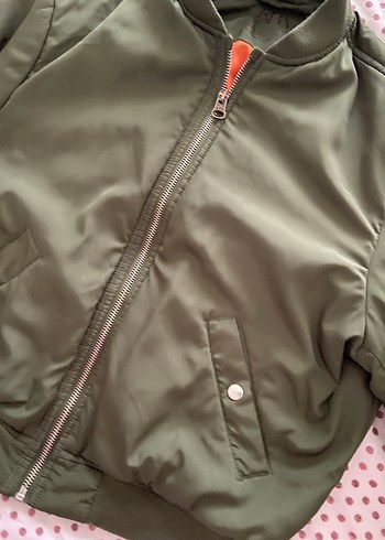 Kadın Haki Fermuarlı Ceket - Görsel 2