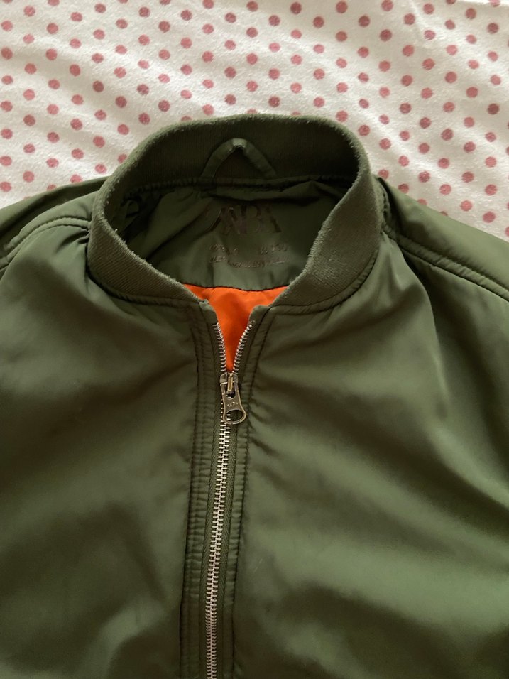 Kadın Haki Fermuarlı Ceket - Görsel 3