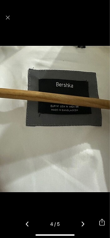 m Beden beyaz Renk BERSHKA CEKET