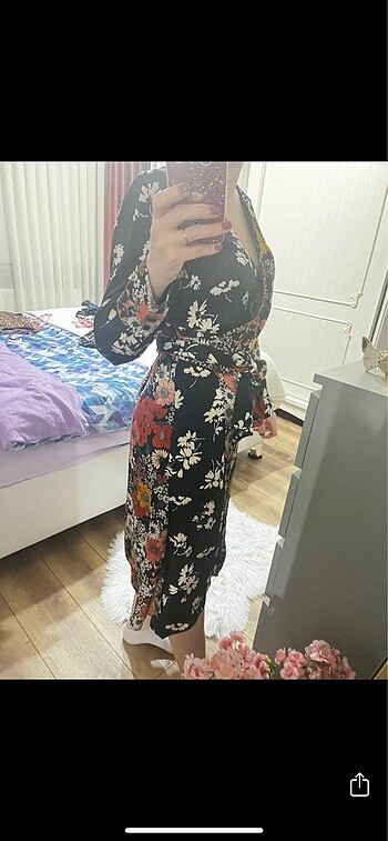 Zara ZARA İki desenli elbise