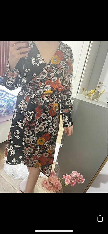 ZARA İki desenli elbise