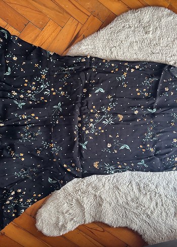 38 Beden Siyah Desenli Rahat Hamile Bluzu