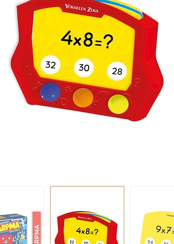 Beden Renkli Çarpma Matematik Oyunu