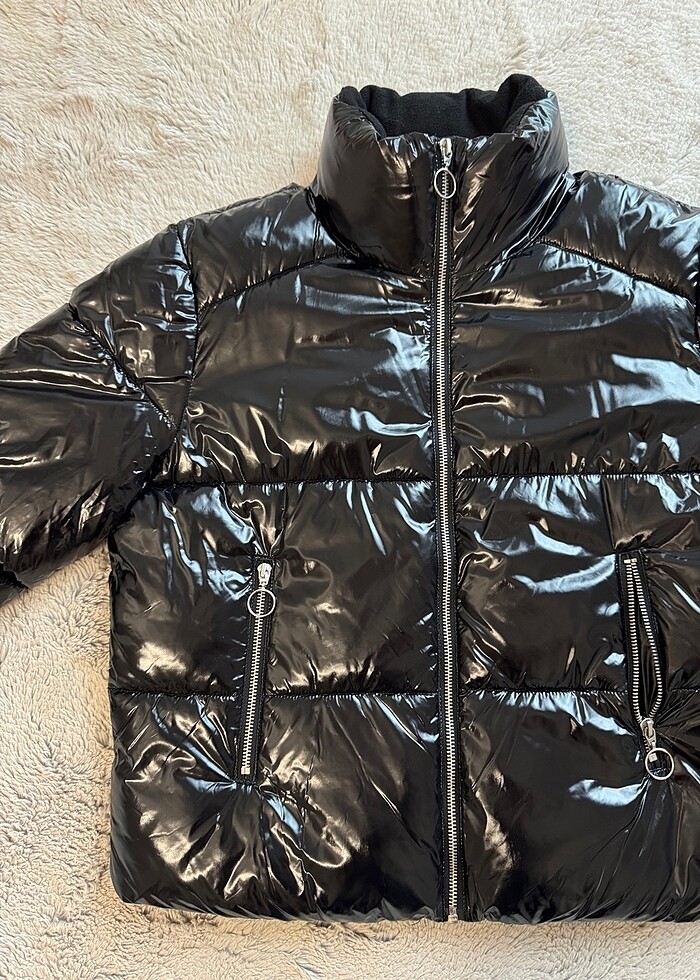 Siyah Deri Mont - Görsel 3