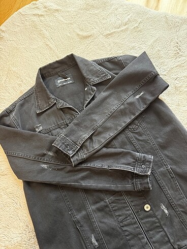 Uzun kot çeket - Görsel 6